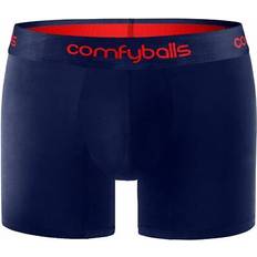 mens performance long boxers navy/racing red