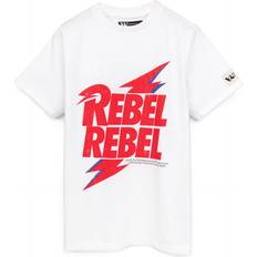 David Bowie white short sleeved t-shirt unisex kids