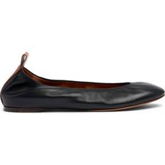 Lanvin Shoes Lanvin Black Leather Ballerina Flats Black IT