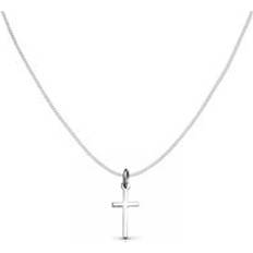 John Greed Signature Silver Cross Necklace silver