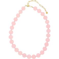 Nuni Copenhagen Halsband Nuni Copenhagen Jasmin Necklace Light Pink Förgyllt-Silver Sterling 925 400 500