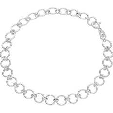 Jewellerybox Sterling silver simple round link chain bracelet