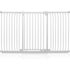 Child Safety Safetots Safetots Extra Tall Elite Safety Gate, 179Cm 188Cm, Matt White, Extra Tall 96.8Cm In Height, Pressure Fit Stair Gate One Size