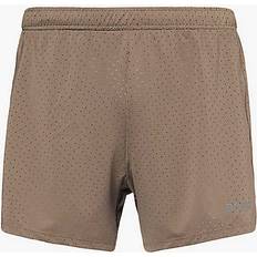 Björn Borg Bjorn Borg Mens Brown Running Perforated Stretch-recycled Polyester Shorts BROWN