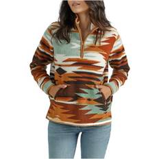 Multicolored - Women Sweaters Wrangler Women's Sherpa Aztec 1/2 Zip Pullover Multi