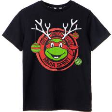 Turtles Children's Clothing Teenage mutant ninja turtles black short sleeved t-shirt boys