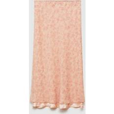 Fabric - Women Skirts Mango Floral print long skirt pastel pink Women