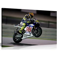 Panther Print Rossi Moto Gp Canvas Picture 20.0 Framed Art