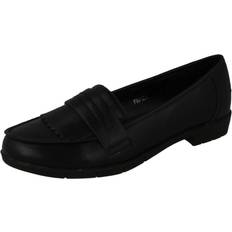 Spot On Ladies smart fringed loafers