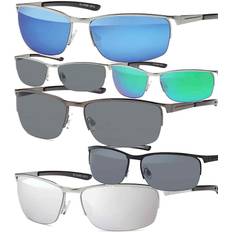 Bezlit Men's Sporty Sunglasses Men Women Designer Biker Metal - Blue