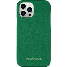 Mobile Phone Accessories Maison de SABRE Leather Phone Case iPhone 13 Pro Max Emerald Green