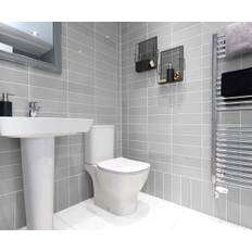 Grey wall tiles Wickes Soho Light Grey Ceramic Wall Tile 300