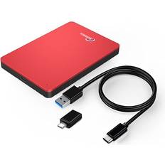 Sonnics 1tb portable external ssd usb 3.1 usb 3.0 red pc mac consoles smart tv