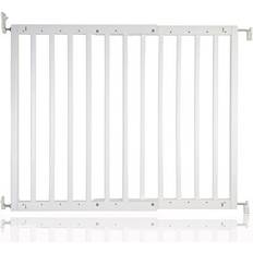 Safetots Gate Safetots Safetots Chunky Wooden Screw Fit Stair Gate, White, 63.5Cm 105.5Cm, Wood Baby Gate, Screw Fit Safety Barrier One Size