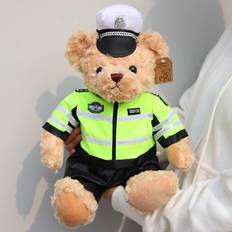 Polices Soft Toys Veishet Green Bear Teddy Firemen Traffic Police Stuffed Toy Throw Pillow Girls Birthday Gift