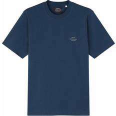 Mads Nørgaard Herre Klær Mads Nørgaard Cotton Jersey Frode Emb Logo Tee - Midnight Navy