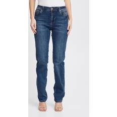PULZ Jeans Kläder PULZ Jeans Pzsandra HW Medium Straight - Blue