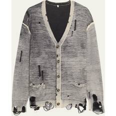 Laine mérinos Cardigans R13 Boyfriend Cardigan - Distressed Black