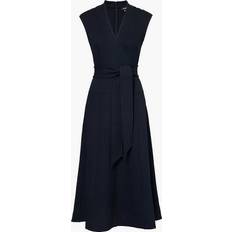 ME+EM Me Em Tailored Belted Maxi Dress navy