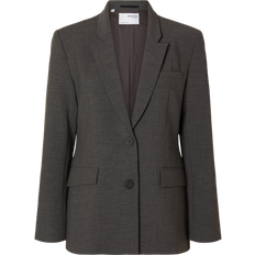 Selected Femme Blazer Mit Reverskragen Modell Rita - Dunkelgrau Melange