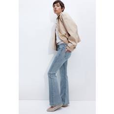 H&M Guld Kläder H&M Flared Low Jeans - Ljus Denimblå