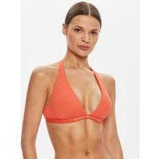 Tommy Hilfiger Tonal Logo Fixed Triangle Bikini Top MOSAIC VERMILLION