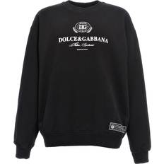 Dolce & Gabbana Hombre Suéteres Dolce & Gabbana College Logo Crew Neck Sweatshirt Black Men's