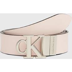 Calvin Klein White Belts Calvin Klein Reversible Logo Belt Black