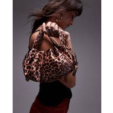 Topshop Giulia Grab Bag With Ruche Detail - Leopard Multi