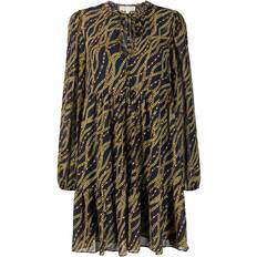 Blue - Unisex Dresses Michael Kors Blue Midi Dress with Eq Bias - Multicolor