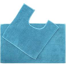 Turquoise Bathroom Accessories Allure Super soft micro chenille bath