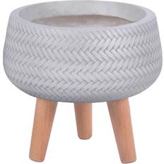 Wilko wilko Plaited Style White Indoor Plant Pot ∅32cm