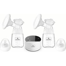 Non-Toxic Breast Pumps Lorelli double electric breast pump daily comfort in white with usb charger