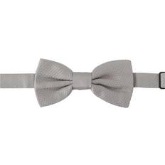 Grey Ties Dolce & Gabbana Grå Silke Sløyfe Slips Gray ONE