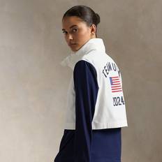 Polo Ralph Lauren Women Outerwear Polo Ralph Lauren Team USA Hybrid Jacket in White/Refined Navy