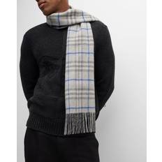 Burberry Grey Scarfs Burberry Reversible Check Cashmere Scarf Grey/Off Black