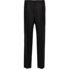 Fendi Byxor Fendi Ullbyxor Med Veck Fram - Black