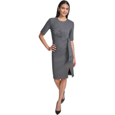 Calvin Klein Dresses Calvin Klein Women's Tie-Front Sheath Dress Black Multi