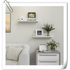 Ebern Designs White Wall Shelves Ebern Designs Rosevelt Wood Floating Wood Wall Shelf