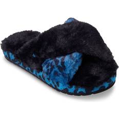 Skechers Foam Slides Skechers Women's DVF: Cozy Slide Stay All Day Slipper Black/Teal Textile Vegan