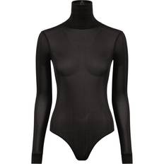 Højhalset Bodysuit - Sort