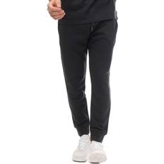 Mens Printed Logo Joggers in Charcoal Cotton
