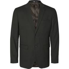 Homme - Vert Blazers Selected Homme Slim Fit Sakko mit Brustleistentasche - Oliv