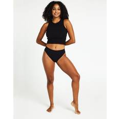 Period Underwear Knickers Modibodi Modibodi ModiComfort Seamless Hi-Leg Brief Moderate-Heavy Black Black L/16-18 Moderate Heavy black