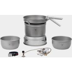 Trangia gas Trangia Gasblus 27 Small, 2100 W 2 gryder, 1 stegepande & vindskærm i HA hårdanodiseret aluminium griptang rem, Summer Gas 230 gram