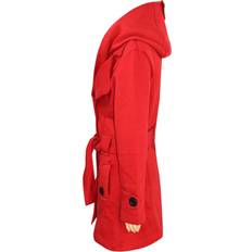 Parkas Jackets A2Z Kids 7-8 Years, Red Kids Girls Overcoat Hooded Trench Coat Padded Oversized Lapels Long Parka Jacket 7-8yrs