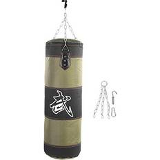 Green Punching Bags DEWIN Punching Sand Bag Training Fitness Boxing Hook Kick Sandbag, Fight Karate Punch Punching Sand Bag, Hook Kick Taekwondo Sandbag Green-0.8m