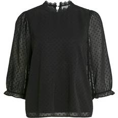 Polka Dots Blouses Vila Dotted 3/4 Sleeved Top