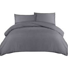 Utopia Bedding double, soft microfibre Duvet Cover Grey (199.9x199.9cm)