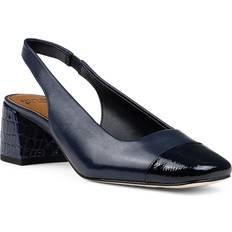 Donald Pliner Croc Embossed Slingback Pump in Navy